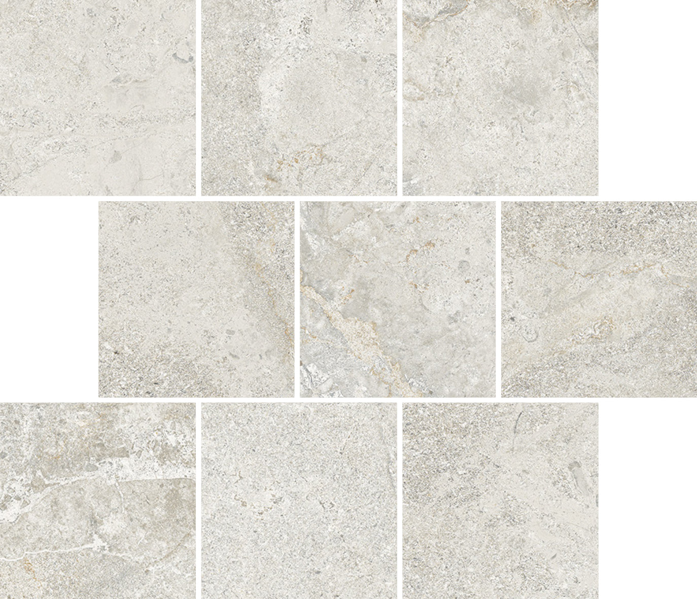 NEW VALLEY Cobble Mosaic  Bianco