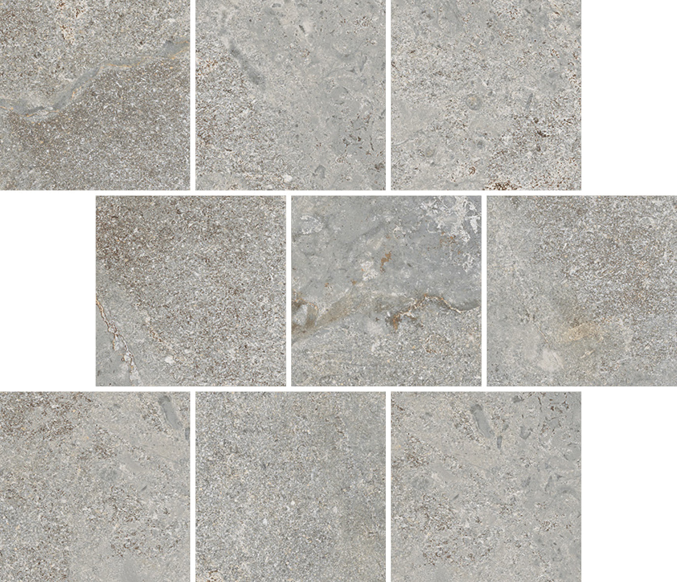 NEW VALLEY Cobble Mosaic Gris