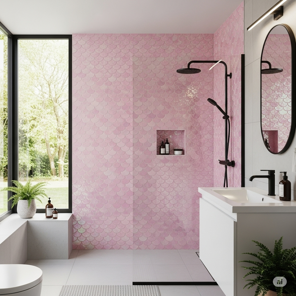 Pastel Pink Fishscale