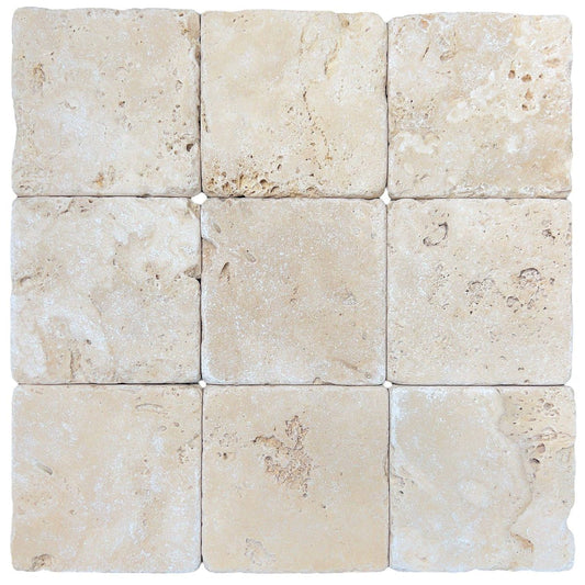 Roman Travertine Subway Tile Square Tubled 100x100x10