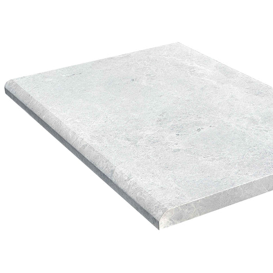Tundra Silver Sandblasted Brushed | Half-bullnose